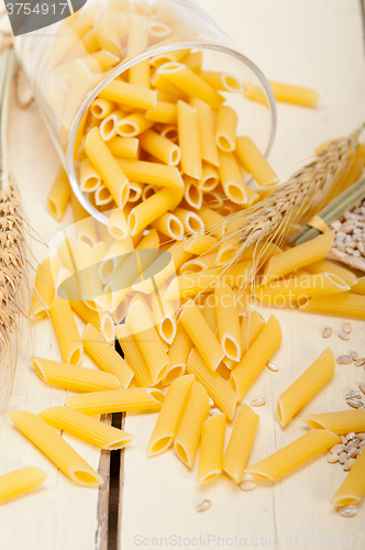 Image of Italian pasta penne with wheat