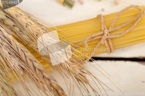 Image of organic Raw italian pasta and durum wheat 