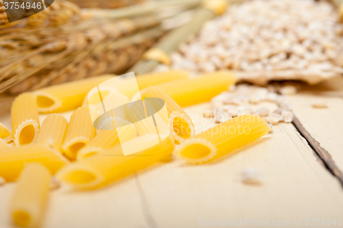 Image of Italian pasta penne with wheat