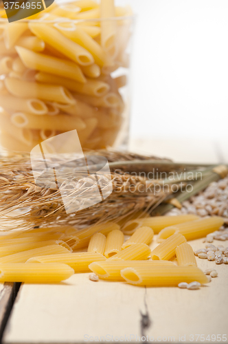 Image of Italian pasta penne with wheat