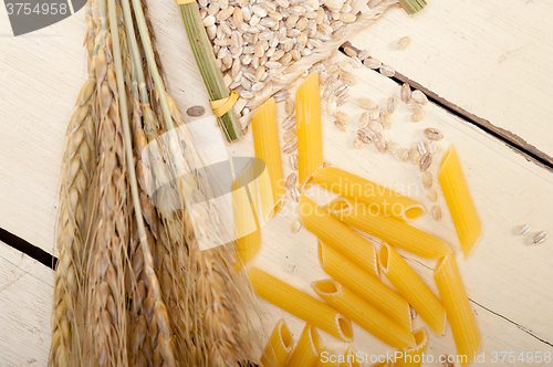 Image of Italian pasta penne with wheat