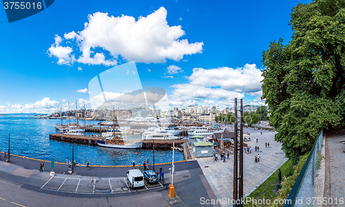 Image of Oslo skyline and harbor. Norway