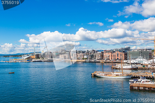 Image of Oslo skyline and harbor. Norway