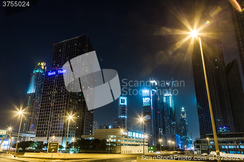 Image of Dubai Dowtown at ngiht, United Arab Emirates