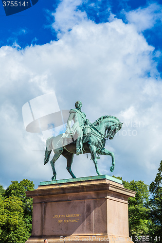 Image of Statue  king Carl Johan XIV in Oslo