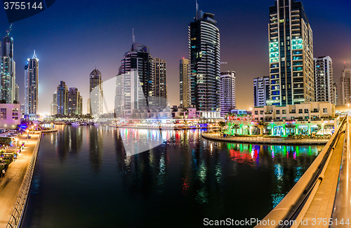 Image of Dubai Marina cityscape, UAE