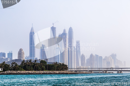 Image of Dubai Marina cityscape, UAE