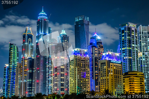 Image of Dubai Marina cityscape, UAE