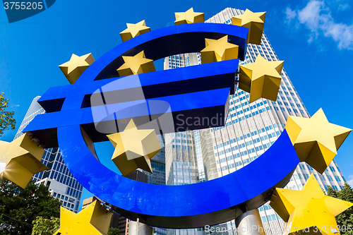 Image of Euro sign in Frankfurt