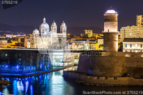 Image of Saint Jean Castle and Cathedral de la Major  in Marseille