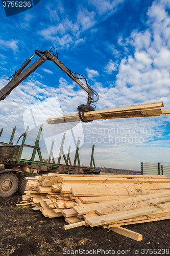 Image of Edging board in stacks