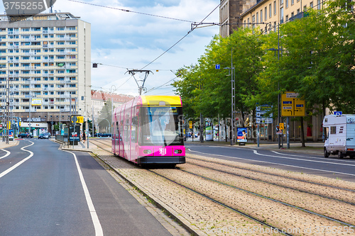 Image of Modern tram in Dresden