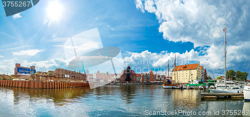 Image of Cityscape on the Vistula River in Gdansk, Poland.