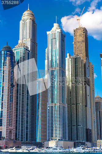 Image of Dubai Marina cityscape, UAE