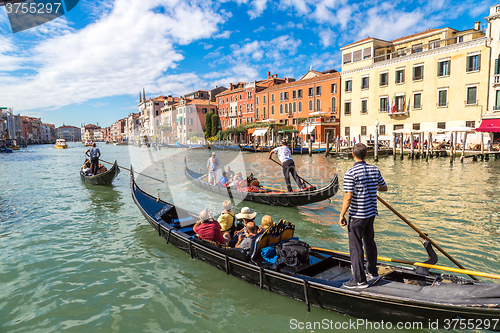 Image of Gondola on Canal Grande in Venice