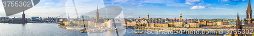 Image of Panorama of the Old Town (Gamla Stan) in Stockholm, Sweden