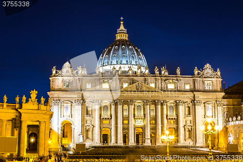 Image of Vatican at night