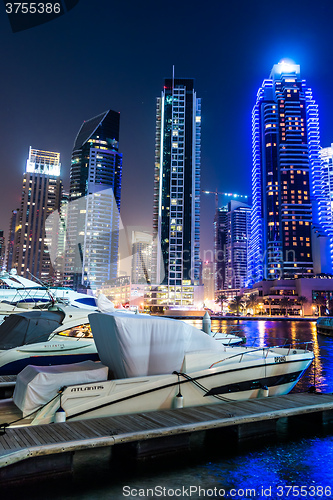 Image of Dubai Marina cityscape, UAE