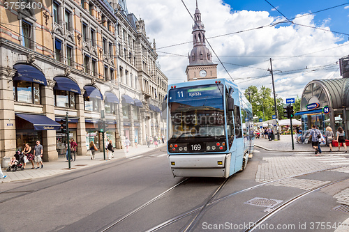 Image of Modern tram in Oslo, Norway