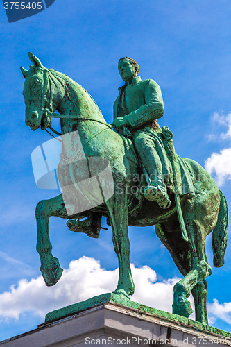 Image of Monument of a king Albert  in Brussels.