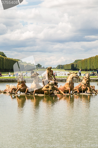 Image of Fountain of Apollo in garden of Versailles Palace