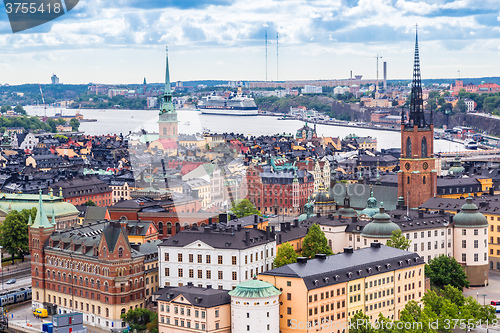 Image of Ppanorama of the Old Town  in Stockholm, Sweden