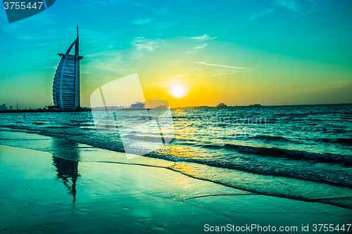 Image of Burj Al Arab is a luxury 5 stars hotel