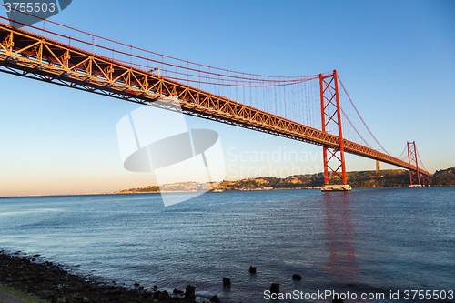 Image of Rail bridge  in Lisbon, Portugal.