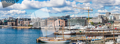 Image of Oslo skyline and harbor. Norway