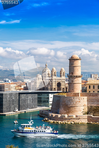 Image of Saint Jean Castle and Cathedral de la Major  in Marseille