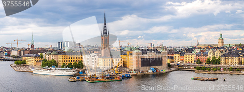 Image of Ppanorama of the Old Town (Gamla Stan) in Stockholm, Sweden