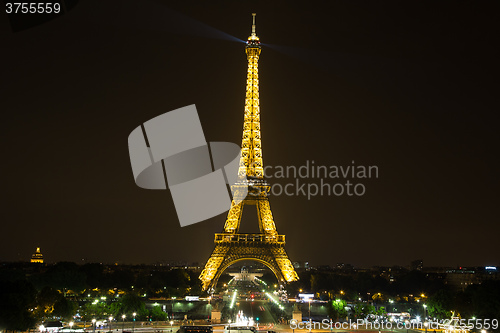 Image of Eiffel Tower at nigh in Paris