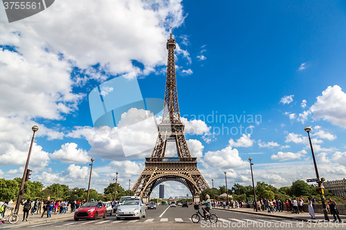 Image of Seine and Eiffel tower  in Paris
