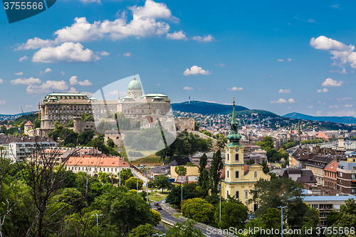 Image of Budapest Royal Palace morning view.