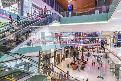 Image of Interior View of Dubai Mall - world\'s largest shopping mall