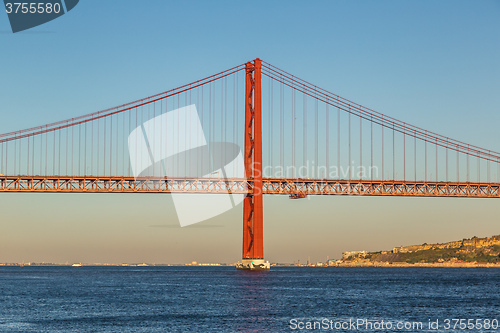 Image of Rail bridge  in Lisbon, Portugal.