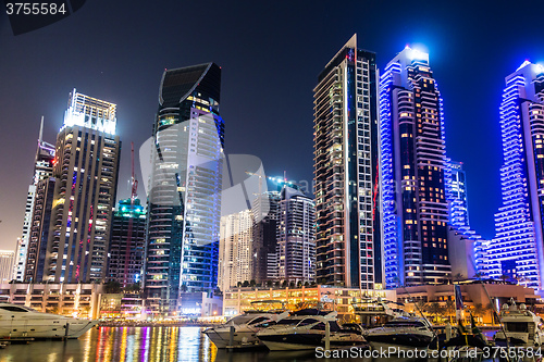 Image of Dubai Marina cityscape, UAE