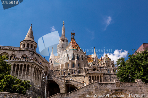 Image of Eurtopa, Hungary, Budapest, Fishermen\'s Bastion. One of the land