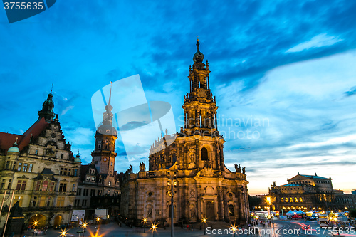 Image of Sunset view of Dresden.