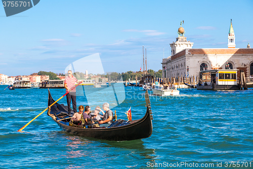 Image of Gondola on Canal Grande in Venice