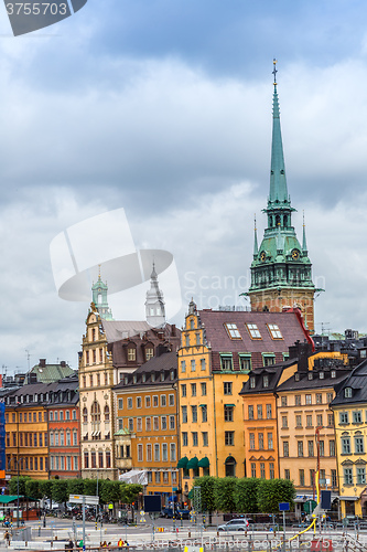 Image of Ppanorama of the Old Town  in Stockholm, Sweden