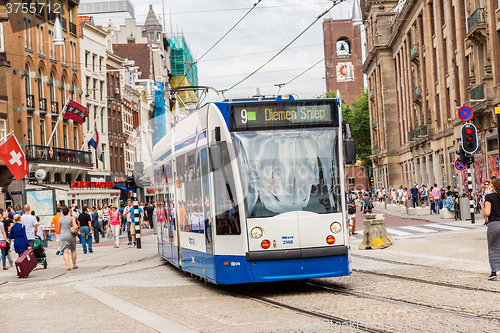 Image of Tram in Amsterdam, Netherlands