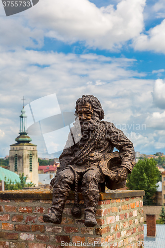 Image of Sculpture a chimney  in Lviv, Ukraine