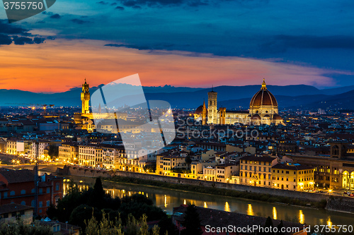 Image of Panoramic sunset Florence