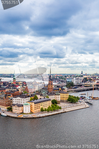 Image of Ppanorama of the Old Town  in Stockholm, Sweden