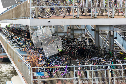 Image of Parking for bikes in Amsterdam