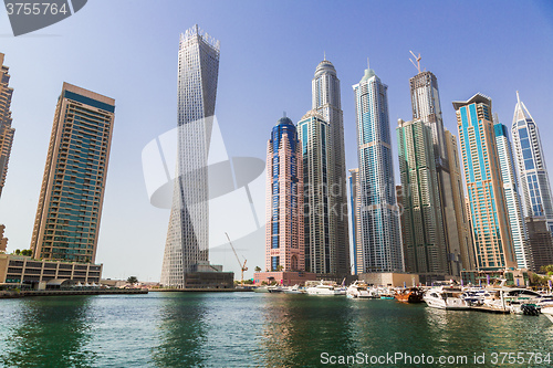 Image of Dubai Marina cityscape, UAE