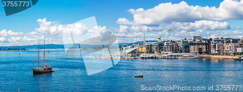 Image of Oslo skyline and harbor. Norway