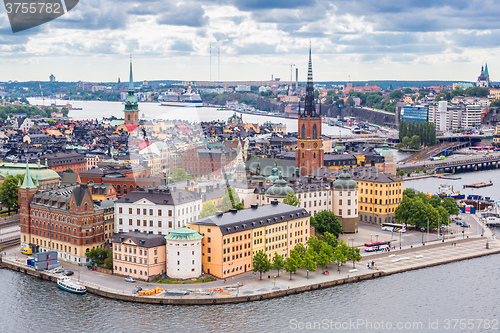 Image of Ppanorama of the Old Town  in Stockholm, Sweden