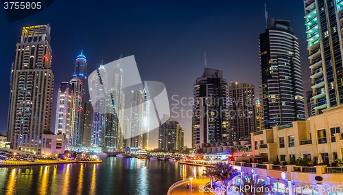 Image of Dubai Marina cityscape, UAE